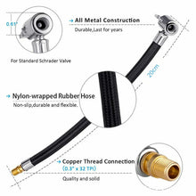Load image into Gallery viewer, Car Air Tyre Tire Inflator Pump Extension Hose Adapter Valve Connector Tool Clip