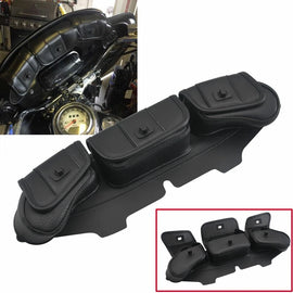 3 Pouch Pocket Fairing Windshield Bag For Harley Electra Street Glide Touring ST