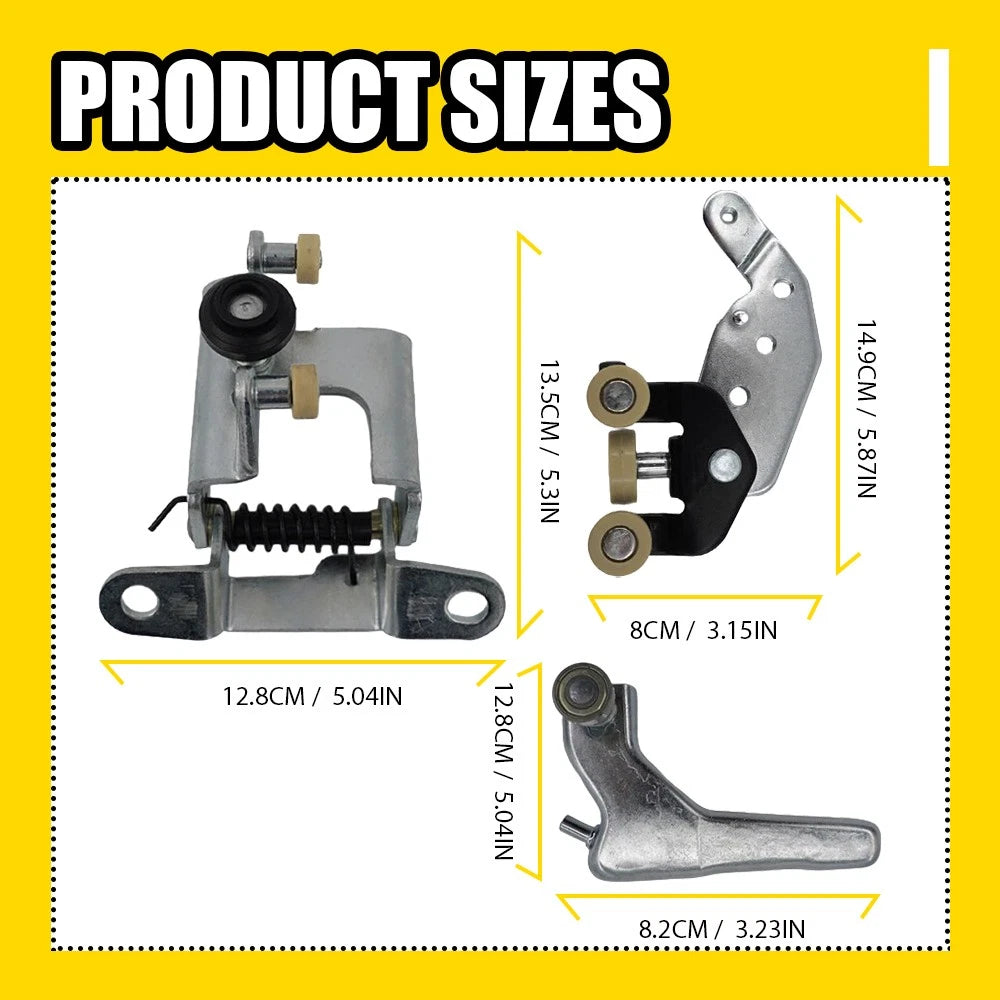 Set of 3 Sliding Door Hinge Roller Bearing SET LEFT Fits Toyota HiAce Rear 05-15