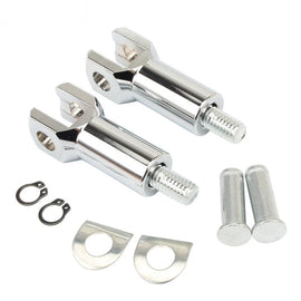 Chrome Rear Passenger Footpeg Supports Mounts Clevis For Harley Softail 00-06 ST