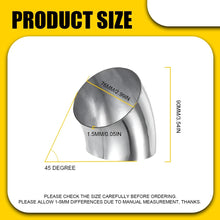 Load image into Gallery viewer, 4-40X Car Exhaust Pipe Stainless Steel 45 Degree Bend Elbow Tubes 3Inch/76mm A