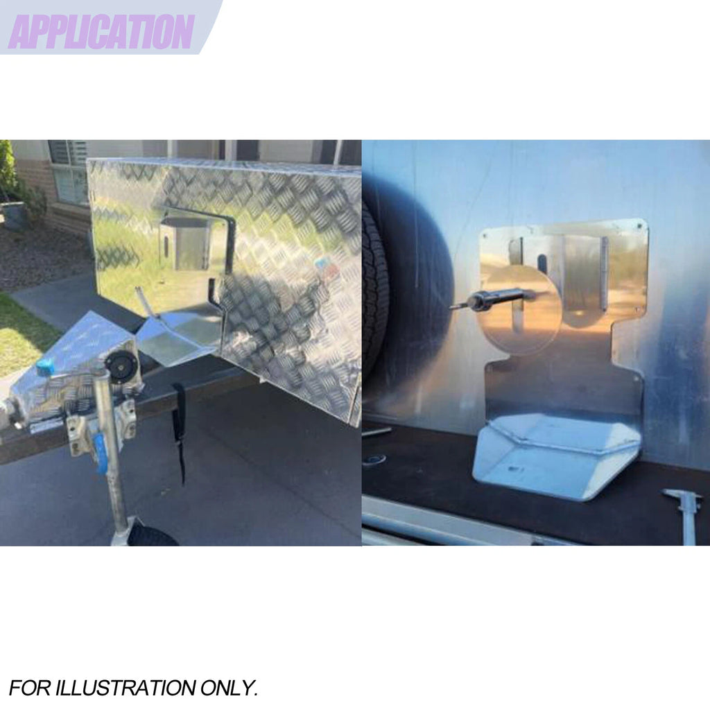 Wheel Carrier Toolbox Canopy 4wd Spare Holder Heavy Duty Aluminium Ute