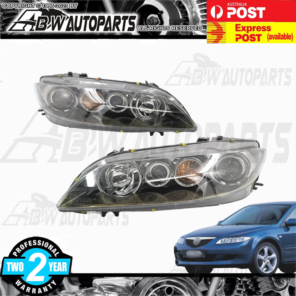 For Mazda 6 GG/GY Sedan 08/2005-01/2008 LH+RH Front with Bulbs Head Light