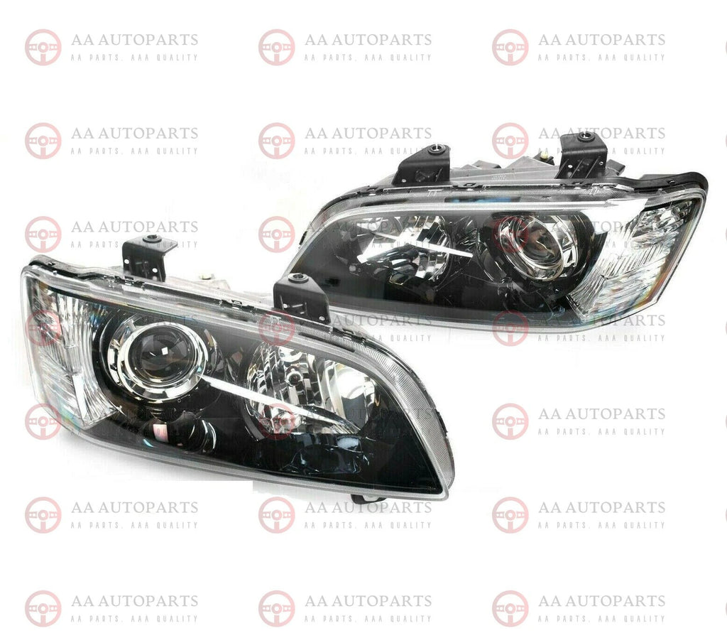 Projector Headlights Pair Black For Holden Commodore VE Series 1 SSV Calias