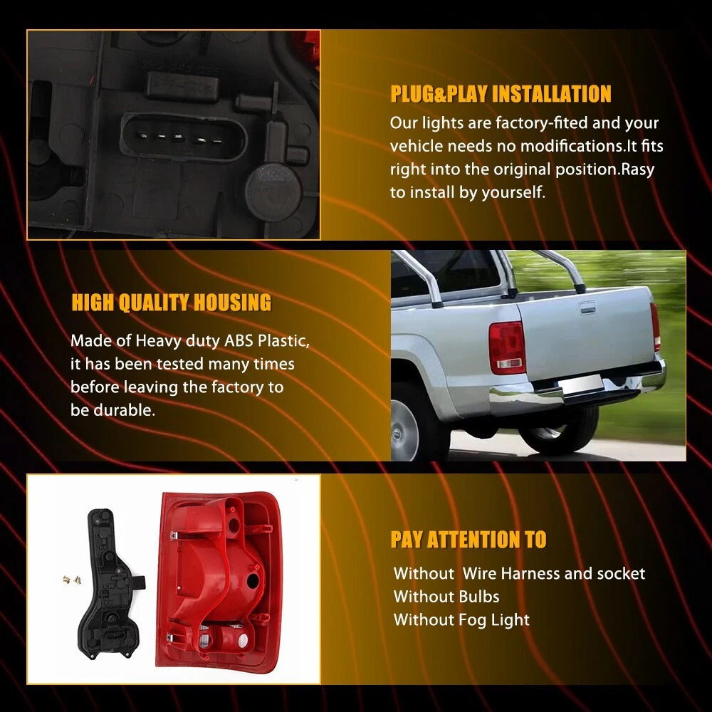 1/2x Rear Right Left Tail Light Brake Lamp For 2010-2021 Volkswagen Amarok 2H