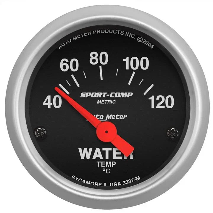 Autometer Sport-Comp 2-1/16in Water Temp Gauge 40-120C Short Sweep Electric A...