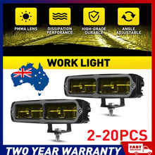 Load image into Gallery viewer, 2-20x 6"inch LED Work Light Amber Spot Flood Combo For ATV SUV Truck Motorbike A