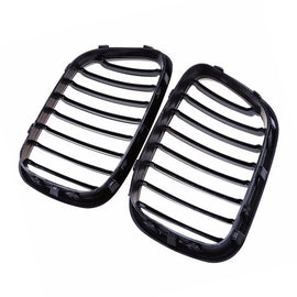 Gloss Black Front Bumper Hood Kidney Grille Grills for BMW X5 E53 2000-2003 ST
