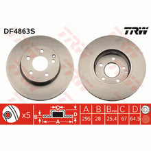 Load image into Gallery viewer, TRW DF4863S Front Brake Rotor – Premium Disc Brake Replacement