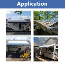 Load image into Gallery viewer, 9ft-21ft Awning Vinyl Replacement Fabric Gray/blue Fade Caravan Roll Out Awning