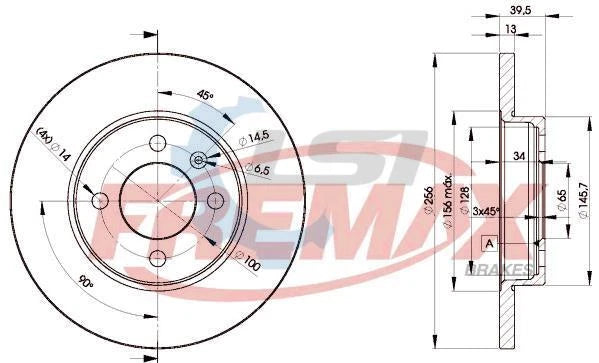 Fremax Front Disc Rotors for Volkswagen Golf MK3 1.6 1.8 1.9 2.0 91-98 Not GTI