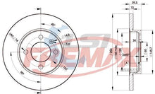 Load image into Gallery viewer, Fremax Front Disc Rotors for Volkswagen Golf MK3 1.6 1.8 1.9 2.0 91-98 Not GTI