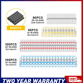 1000PCS Connectors Heat Shrink Butt Marine Crimp Wire Splice Terminal Waterproof