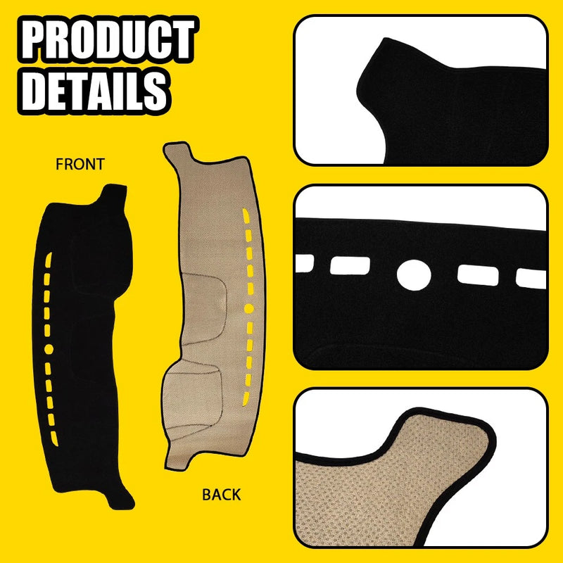 Black Dash Mat Dashboard Cover for Ford Everest UB 2022-2024 RHD