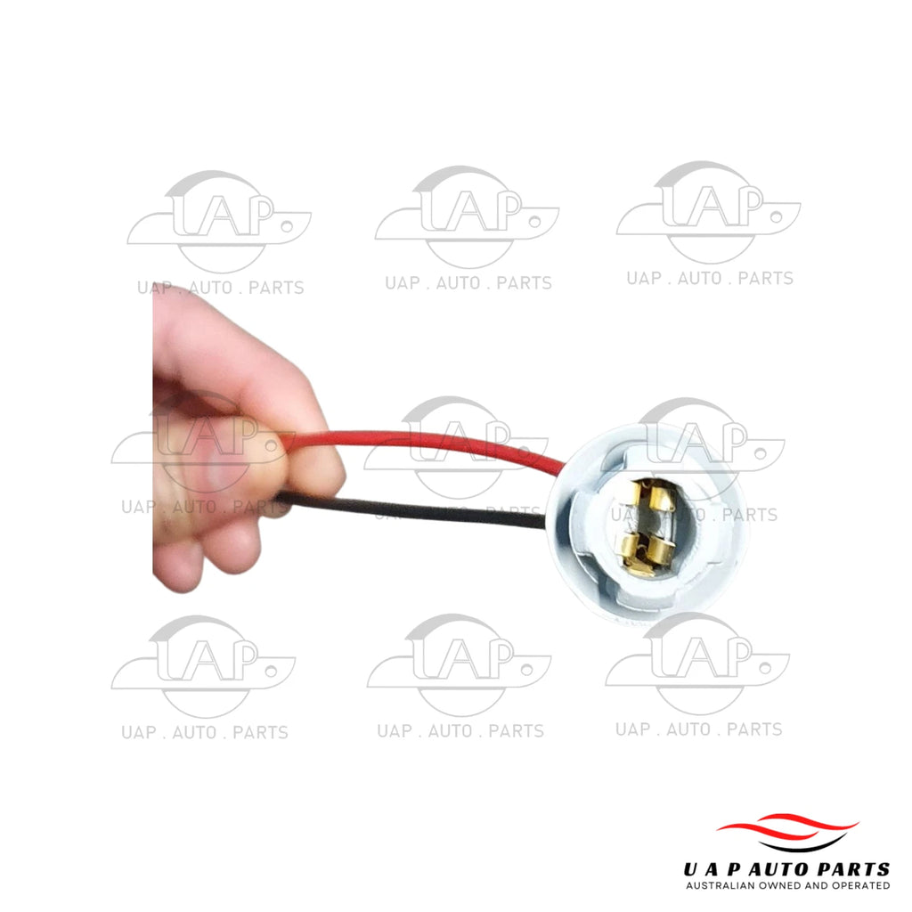 T10 -2 W5W Wedge LED Blub Globe Holder Rubber Wire Socket Connector For Car 2pc