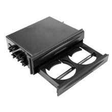 Load image into Gallery viewer, Universal Car Dash Double Din Radio Pocket Kit w/ Cup Holder Storage Box Black