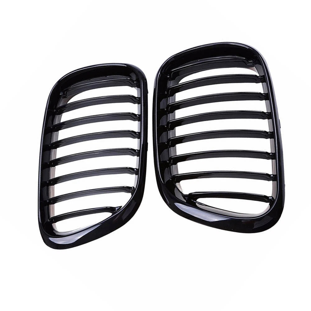 Gloss Black Front Bumper Hood Kidney Grille Grills for BMW X5 E53 2000-2003 ST