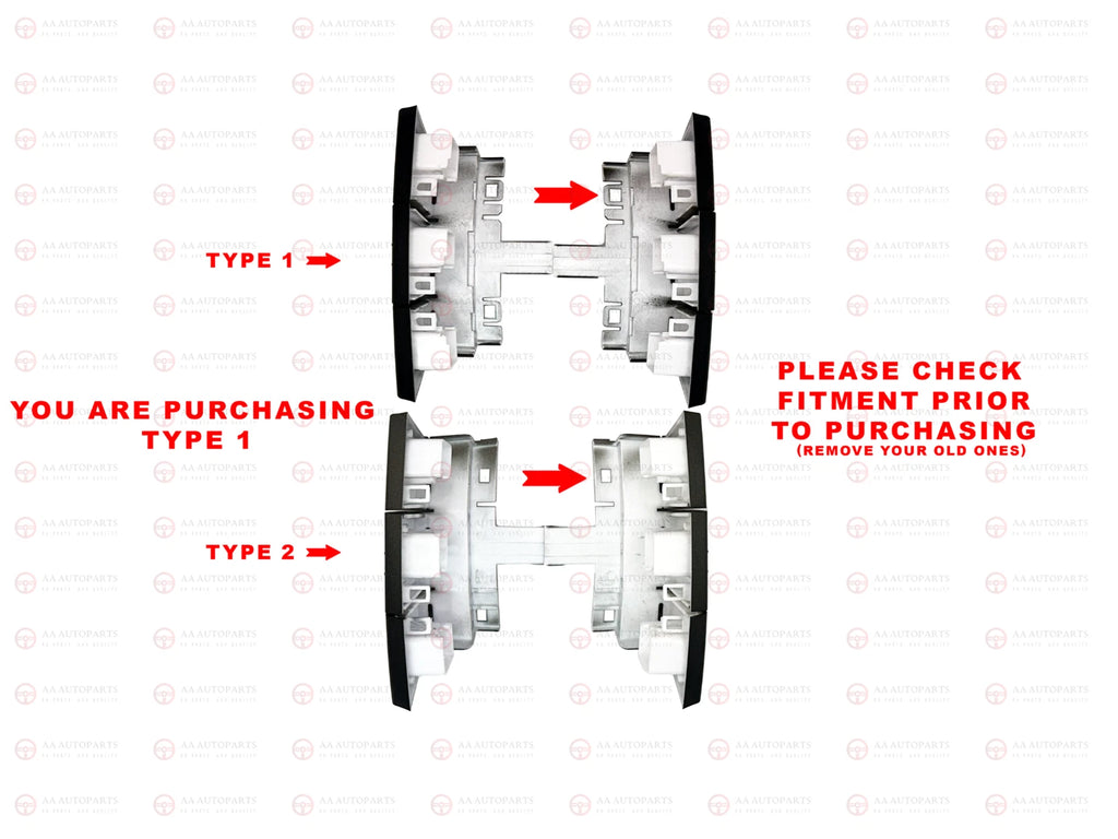 Steering Wheel Radio Control Buttons Black Pair For Holden Commodore VY VZ WK WL