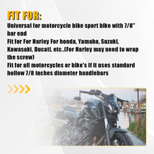 Load image into Gallery viewer, Motorcycle 7/8" Handle Bar End Rearview Side Mirrors Black Motorbike For MT07