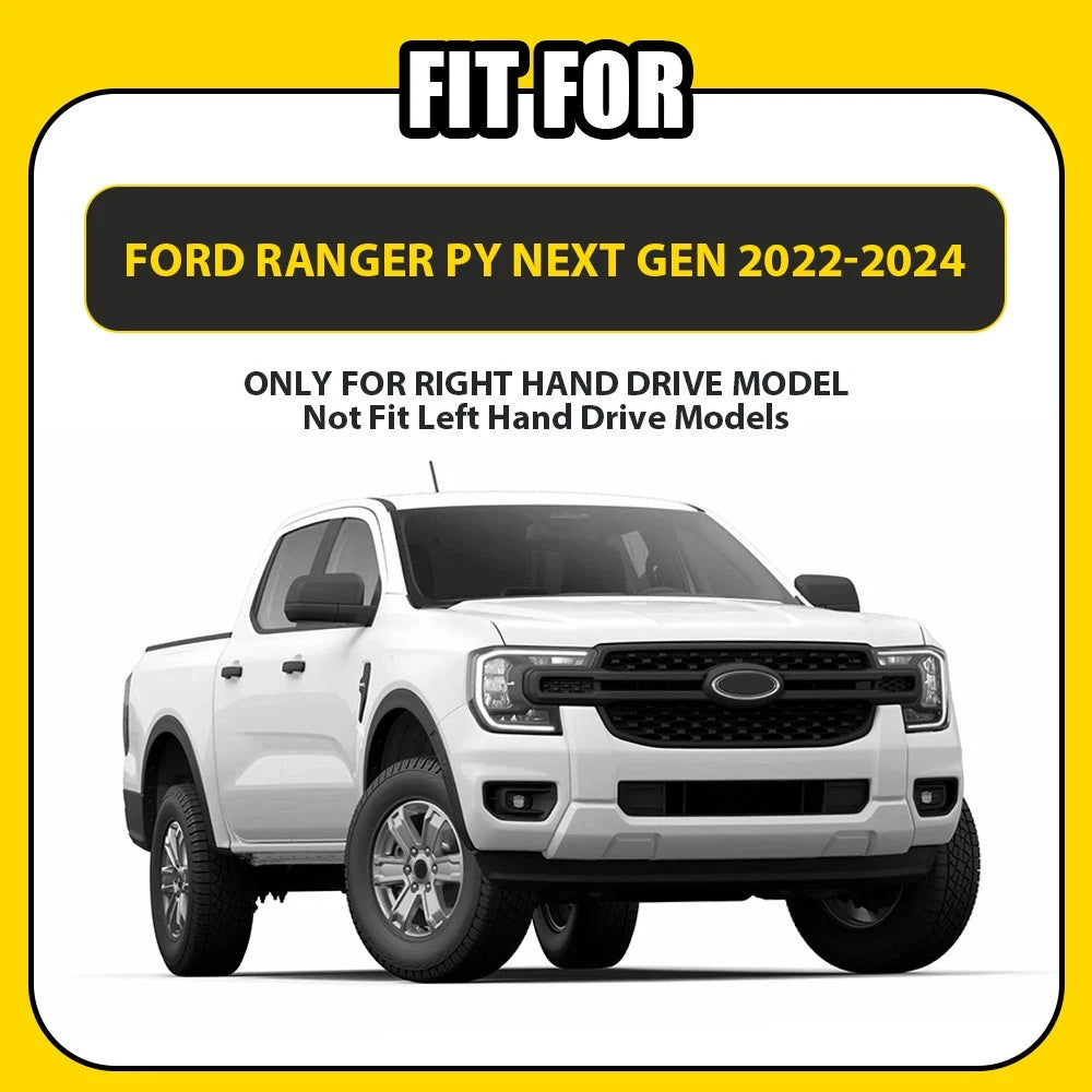 BLACK DASH MAT for FORD RANGER NEXT GEN RAPTOR 2022-24 DMR1652 Dashboard Cover A