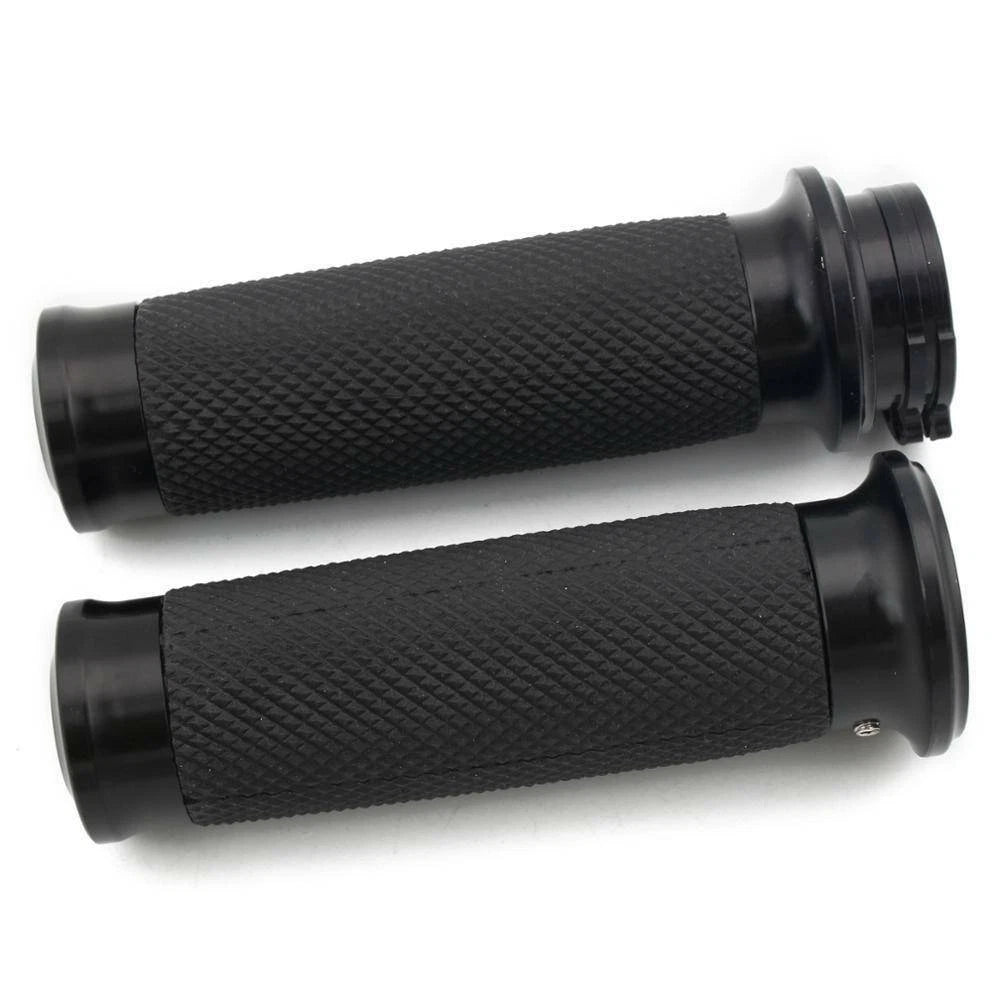 1" 25mm Black Handlebar Hand Grips For Harley For Fatboy Sportster Dyna Softail