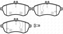 Load image into Gallery viewer, Front Rear Brake Pad with Sensors and Disc Rotor for MB C-Class Front X-Drilled