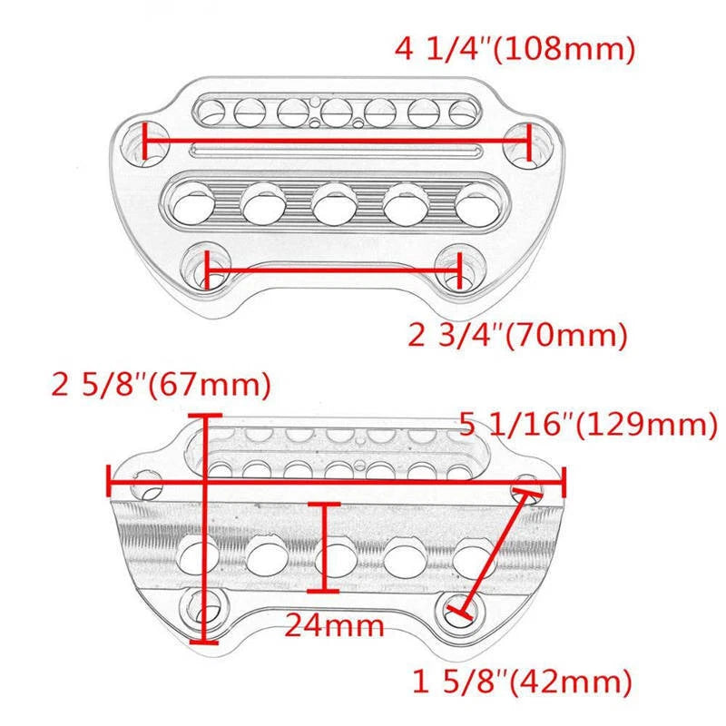 Chrome Front Indicator Handlebar Clamp Cover For Harley Sportster for Dyna 06+