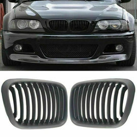 Matte Black Front Kidney Grill Grille For BMW E46 3 Series Sedan 4Door 98-01 ST