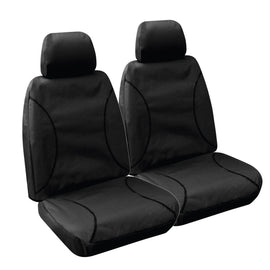 Sperling Tradies Canvas Front Black Seat Covers Suits Toyota Hilux 2009-2015 ...