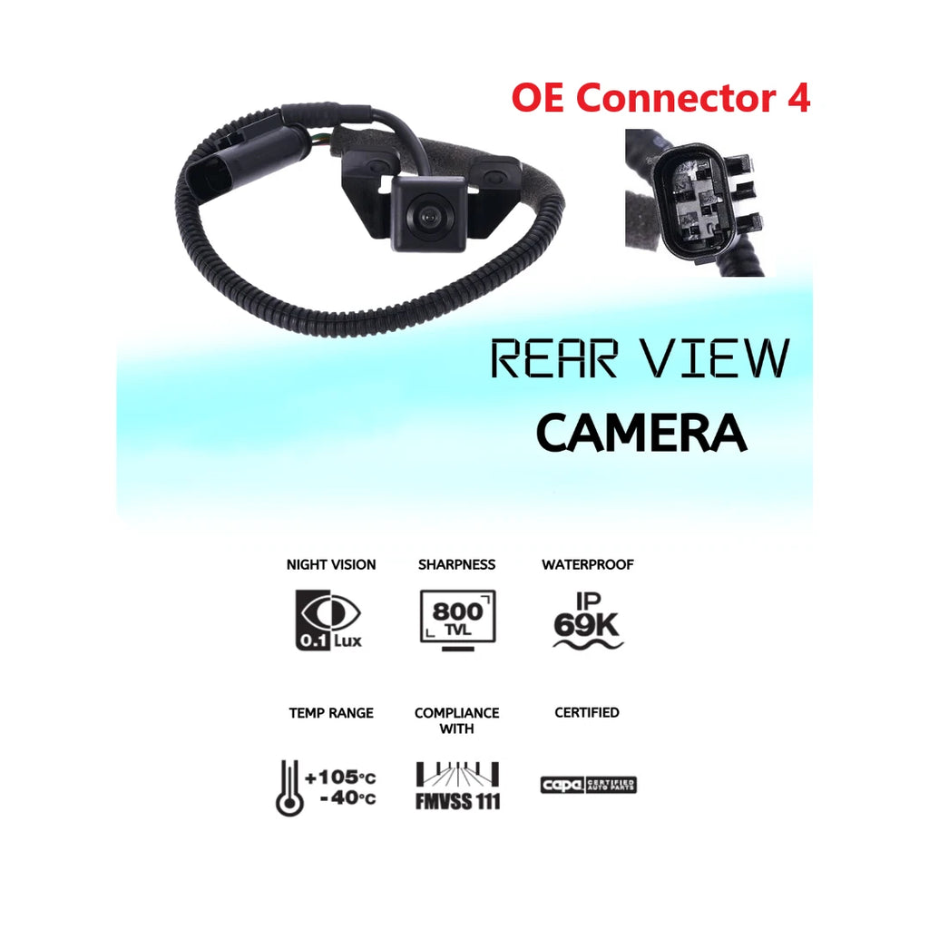 Reverse Camera OE Connector 4 Pins, W/O Navigation for HYN Tucson JM, iX35 LM