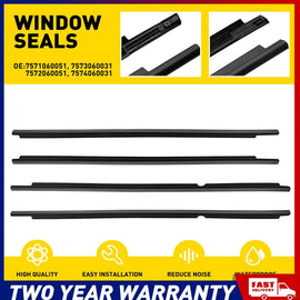 4X Window Seal Weather Strips For Toyota LandCruiser 100 105 Series 4 Doors SUV