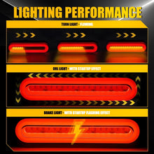 Load image into Gallery viewer, 5" LEDs TRAILER TAIL LIGHT KIT 2x PLUG 4 CORE WIRE CARAVAN BOAT UTE Waterproof