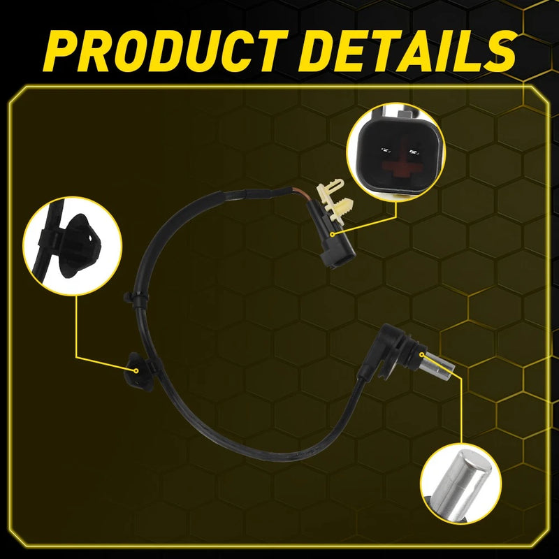 2x Rear ABS Wheel Speed Sensors 2-Pin for Ford Ranger PX 3.2L 2011-2022