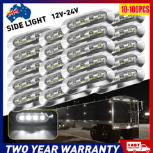 Load image into Gallery viewer, 10-100X LED Clearance Lights Side Marker White Lamp Trailer Caravan Universal A2