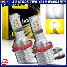 Load image into Gallery viewer, 2X H4 9003 H11/H8/H9 9005 9006 LED Headlight Bulbs White Globe Amber Plug Play.