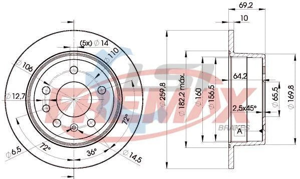 Fremax Rear Disc Rotors for SAAB 900 I 2.0T 91-94
