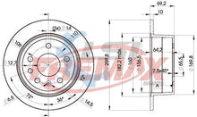 Load image into Gallery viewer, Fremax Rear Disc Rotors for SAAB 900 I 2.0T 91-94