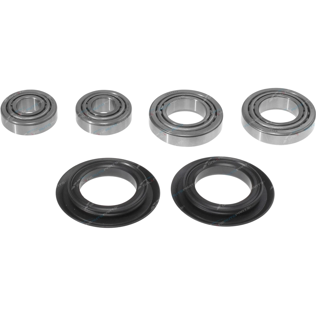 2 x Front Inner + Outer Wheel Bearing + Cone + Seal Kit Set