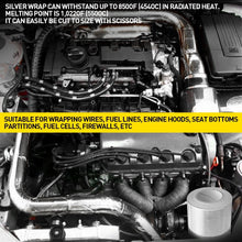 Load image into Gallery viewer, Silver Foil Heat Insulating Tape Hose Reflective Shield Adhesive 50mm X 10m