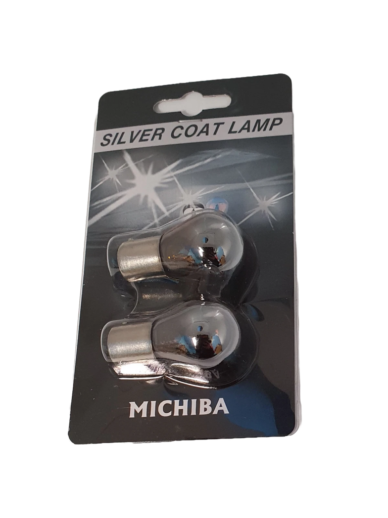 BAU15S Bayonet Globe Silver Coating Amber Indicator Light Globe S25 P21W 2pcs