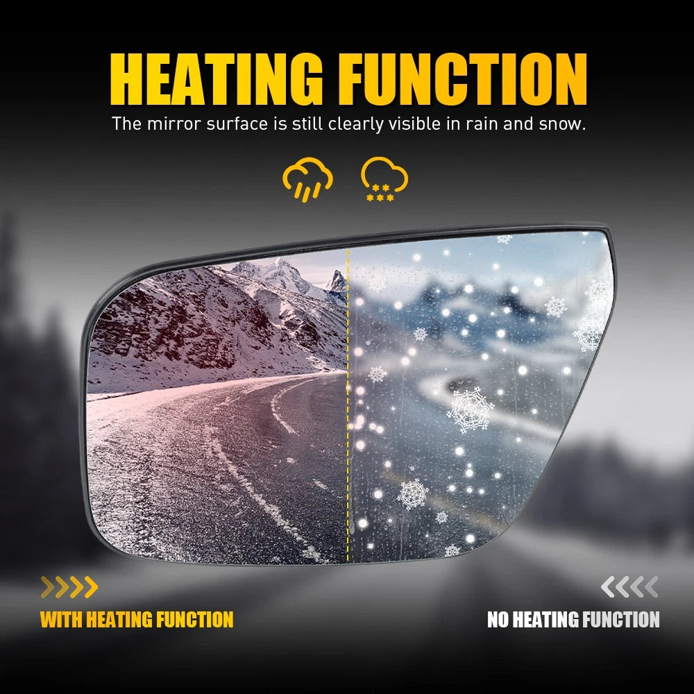 Right Side Mirror Glass for Nissan Navara D40 2007-2015 With Heated Convex Base