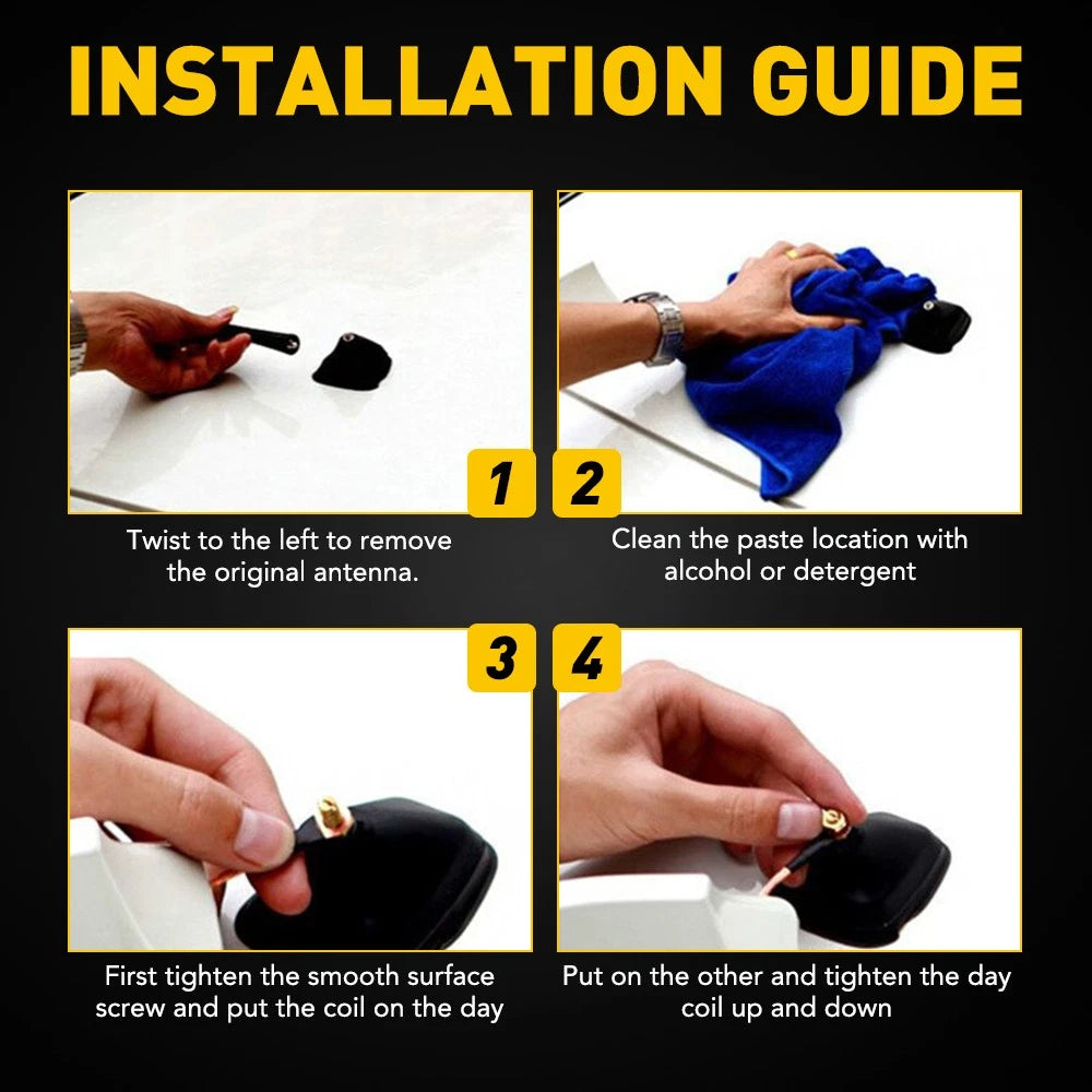 Car Trim Universal Shark Fin Roof Aerial FM Signal Decoration AM Radio Antenna.