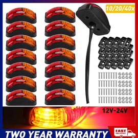 4/10/20x Red Amber LED Clearance Lights Side Marker Lamp Trailer Truck Caravan A