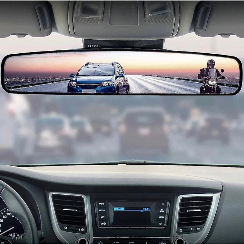 Universal 17" Clear Vision Day Night Clip-On Interior Rear View Mirror