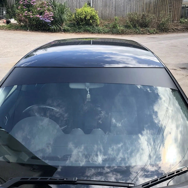 Matte Black Windshield Sun Strip Decal Eyebrow Banner Tint 20cm x 150cm
