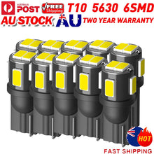 Load image into Gallery viewer, 10pcs T10 W5W LED 6-SMD White Car Interior Light Parker Bulb Wedge Globe 12V/14V