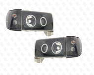 LED Angel Eye Projector Headlights Pair for Toyota Hilux Surf & 4Runner