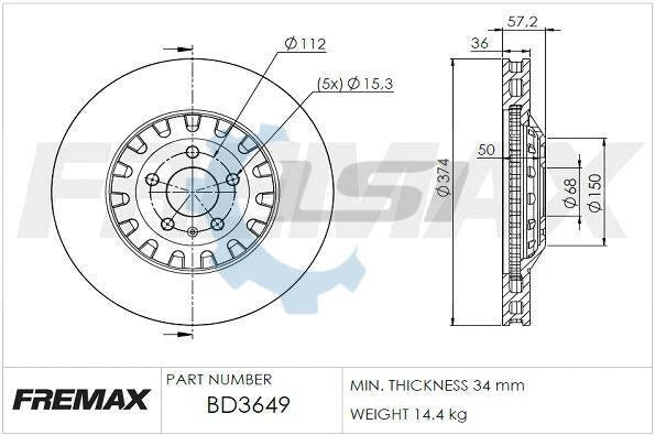 Front Brake Pads with Sensors and Disc Rotors set for Audi SQ5 3.0 2021-2025
