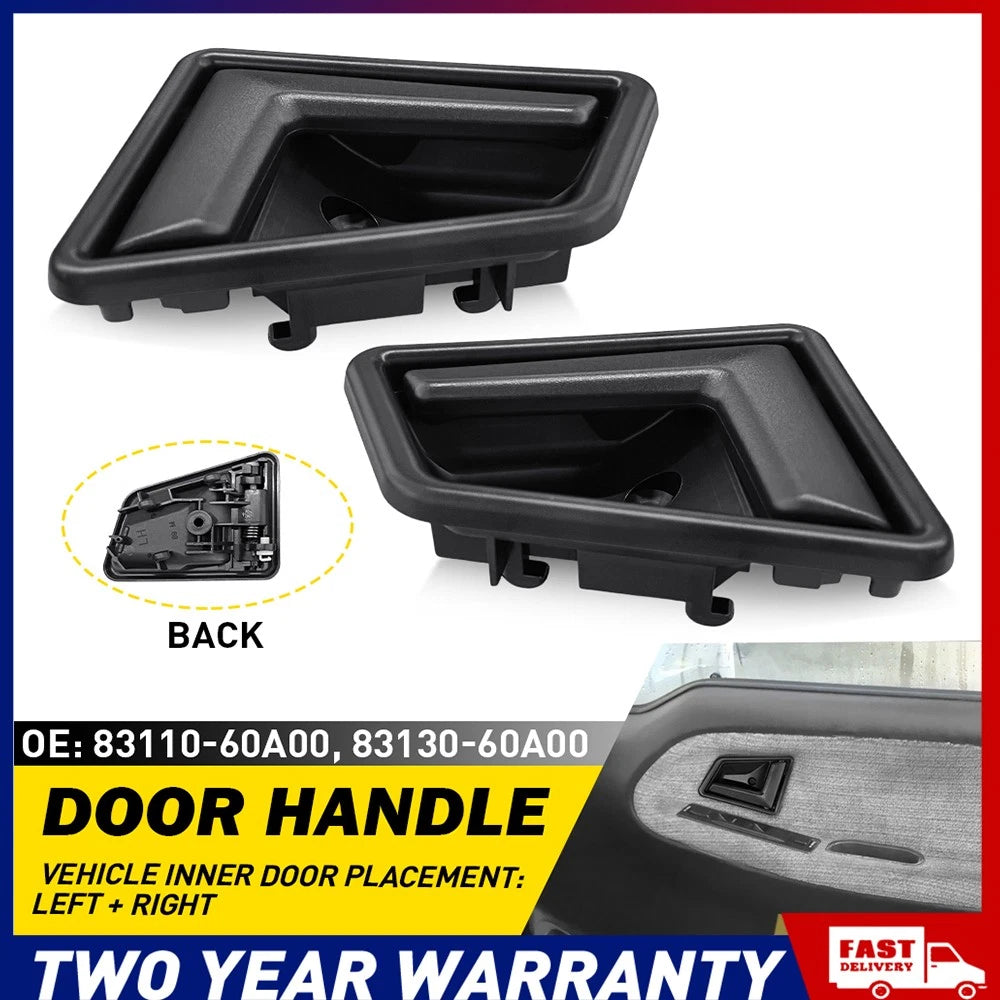 Black inner door handles pair for Suzuki Vitara 1988-1999, replacement for OE 83110-60A00 83130-60A00
