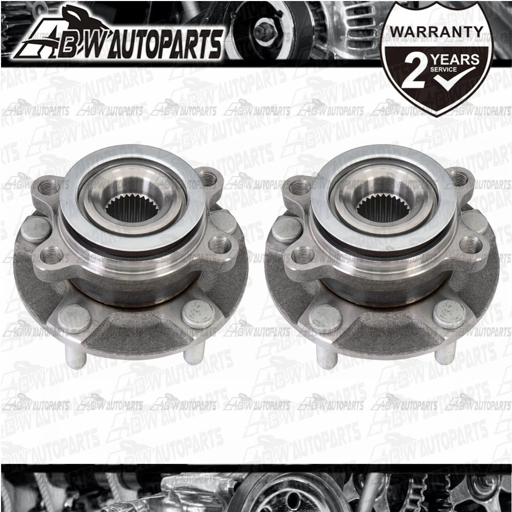 2x Front Left Right Hub Wheel Bearing Kit For X-Trail T31 2.5L 4WD ABS 2007-2014